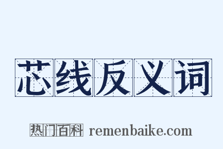 芯线反义词是什么意思的图片